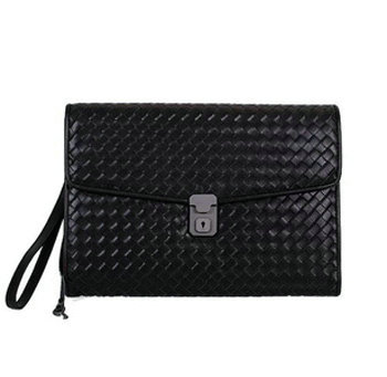 Bottega Veneta intrecciato clutch BV90571 black